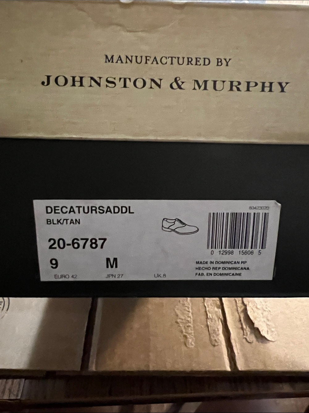 Johnston & Murphy Two-Tone Leather Derby Shoes - Black & Brown - Picture 5 of 5